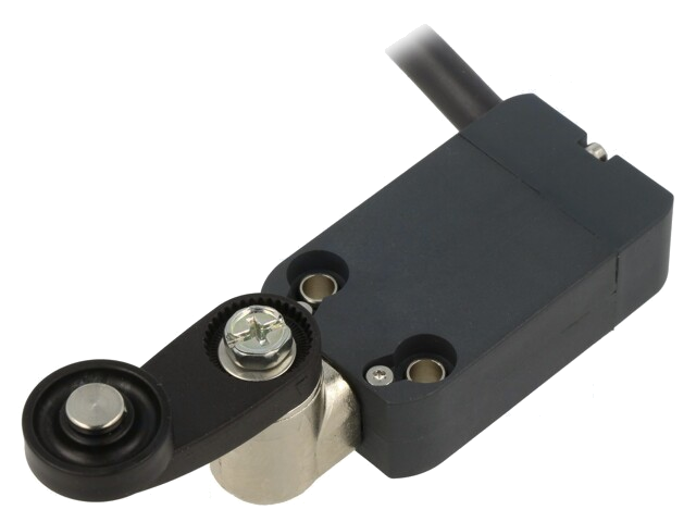 Eindschakelaar; hendel R 35mm, roller van kunststof Ø18mm Eindschakelaar; hendel R 35mm, roller van kunststof Ø18mm